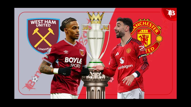 Cầu thủ West Ham và MU đấu tranh gay gắt trên sân cỏ